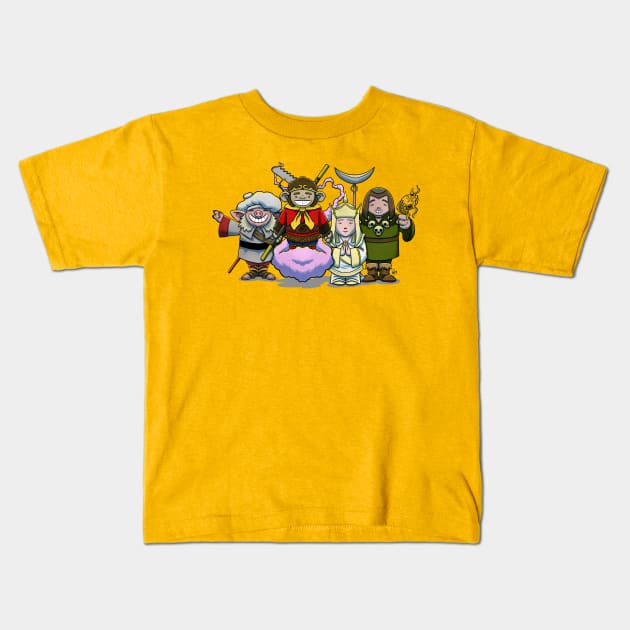 Monkey Magic Crew! Kids T-Shirt by Saltmarsh